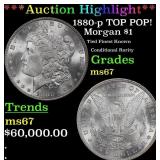 1880-p Morgan Dollar TOP POP! $1 ms67 SEGS