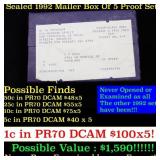 Original sealed box of 5x 1992 United States Mint