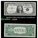 1957B $1 Blue Seal Silver Certificate Grades Choic