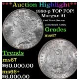 1880-p Morgan Dollar TOP POP! $1 ms67 SEGS