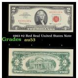 1963 $2 Red Seal United States Note Grades Select
