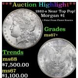 1882-s Morgan Dollar Near Top Pop! $1 ms67+ SEGS