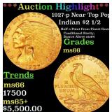 1927-p Gold Indian Quarter Eagle Near Top Pop! $2
