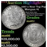 1887-o Morgan Dollar Near Top Pop! $1 ms65+ SEGS