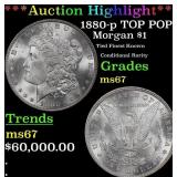 1880-p Morgan Dollar TOP POP! $1 ms67 SEGS