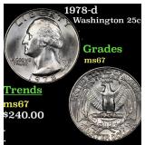 1978-d Washington Quarter 25c Grades GEM++ Unc