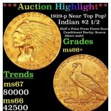 1929-p Gold Indian Quarter Eagle Near Top Pop! $2