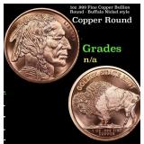 1oz .999 Fine Copper Bullion Round - Buffalo Nicke