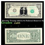 Novelty Trump 2017A $1 Federal Reserve Note $1 Gre