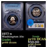 1977-s Proof Washington Quarter 25c pr69 dcam PCGS