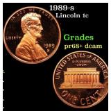 1989-s Proof Lincoln Cent 1c Grades GEM++ Proof De