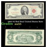 1963 $2 Red Seal United States Note Grades Choice