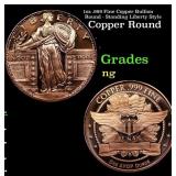 1oz .999 Fine Copper Bullion Round - Standing Libe