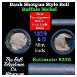 Buffalo Nickel Shotgun Roll in Old Bank Style 