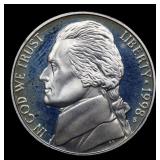 1998-s Proof Jefferson Nickel 5c Grades GEM++ Proo