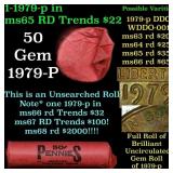 BU Shotgun Lincoln 1c roll, 1979-p 50 pcs Steel St