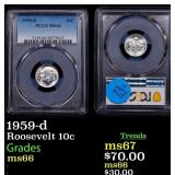 1959-d Roosevelt Dime 10c ms66 PCGS