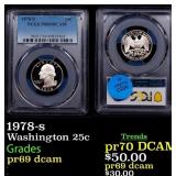 1978-s Proof Washington Quarter 25c pr69 dcam PCGS