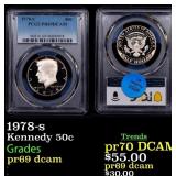 1978-s Proof Kennedy Half Dollar 50c pr69 dcam PCG