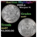 1898-o Morgan Dollar $1 ms67 SEGS