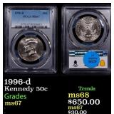 1996-d Kennedy Half Dollar 50c ms67 PCGS