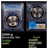 1996-p Kennedy Half Dollar 50c ms67 PCGS