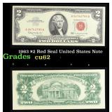 1963 $2 Red Seal United States Note Grades Select