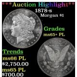 1878-s Morgan Dollar $1 ms65+ PL SEGS