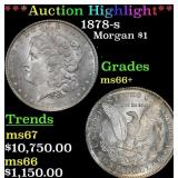 1878-s Morgan Dollar $1 ms66+ SEGS