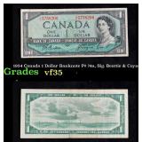 1954 Canada 1 Dollar Banknote P# 74a, Sig. Beattie