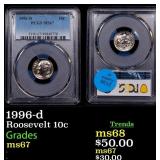 1996-d Roosevelt Dime 10c ms67 PCGS