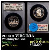 2000-s VIRGINIA Proof Washington Quarter 25c ACG