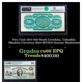 Very Cool 1872 $50 South Carolina, Columbia Obsole