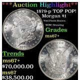 1879-p Morgan Dollar TOP POP! $1 ms67+ SEGS