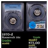 1970-d Roosevelt Dime 10c ms66 PCGS