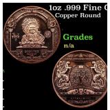 1oz .999 Fine Copper Bullion Round - Indian Chief