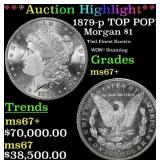 1879-p Morgan Dollar TOP POP! $1 ms67+ SEGS