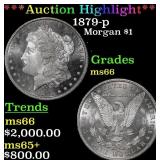 1879-p Morgan Dollar $1 ms66 SEGS