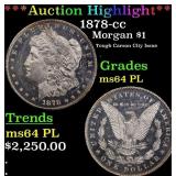 1878-cc Morgan Dollar $1 ms64 PL SEGS