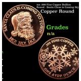 1oz .999 Fine Copper Bullion Round - Santa Claus i