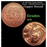 1oz .999 Fine Copper Bullion Round -  Inflation Dr