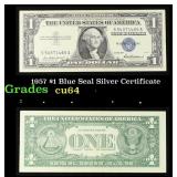 1957 $1 Blue Seal Silver Certificate Grades Choice