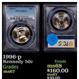 1996-p Kennedy Half Dollar 50c ms67 PCGS
