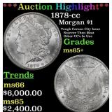 1878-cc Morgan Dollar $1 ms65+ SEGS