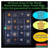 20 Great Coins of the World, hand selected, many t