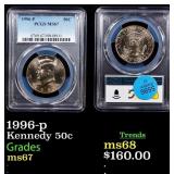 1996-p Kennedy Half Dollar 50c ms67 PCGS
