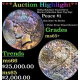 1928-p Peace Dollar Rainbow Toned Strve Martin Col