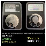 NGC 2021 Star Wars Chewbacca 1oz .999 Silver $2  N