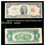 1953B $2 Red Seal United States Note Grades Select