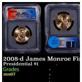 2008-d James Monroe Presidential Dollar First Day